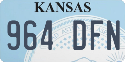 KS license plate 964DFN