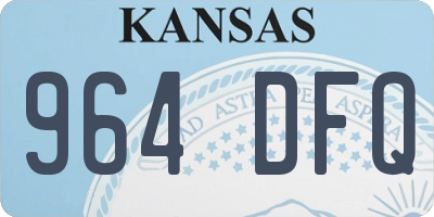 KS license plate 964DFQ