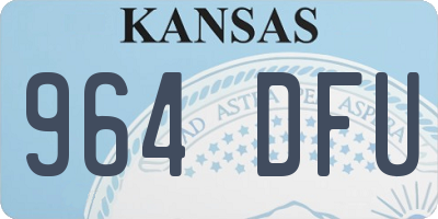 KS license plate 964DFU