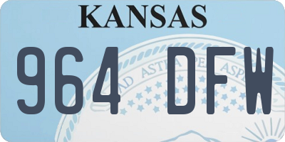 KS license plate 964DFW