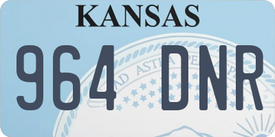 KS license plate 964DNR
