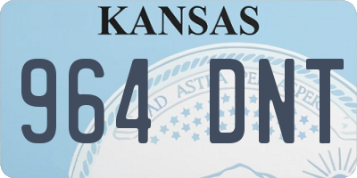 KS license plate 964DNT
