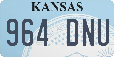 KS license plate 964DNU