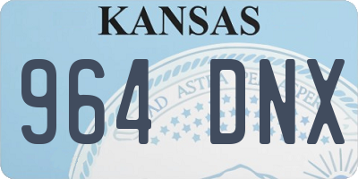 KS license plate 964DNX