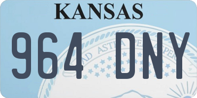 KS license plate 964DNY
