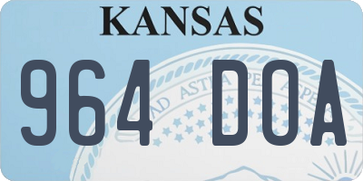 KS license plate 964DOA