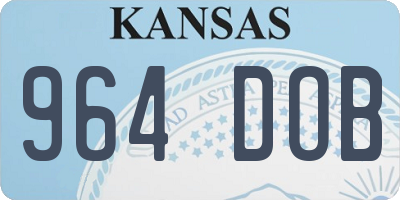 KS license plate 964DOB