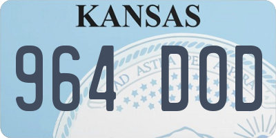 KS license plate 964DOD