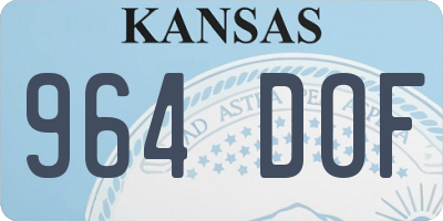 KS license plate 964DOF