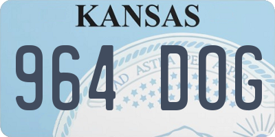 KS license plate 964DOG
