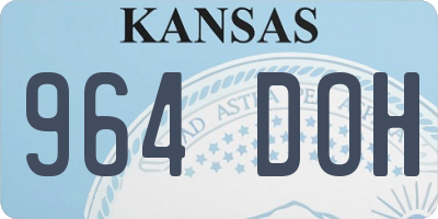KS license plate 964DOH