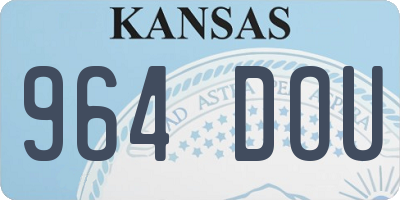 KS license plate 964DOU