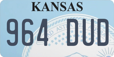 KS license plate 964DUD