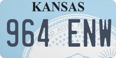 KS license plate 964ENW