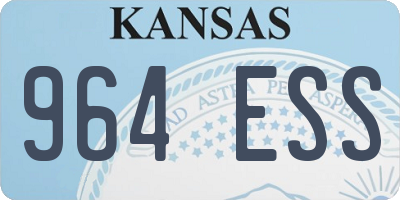 KS license plate 964ESS