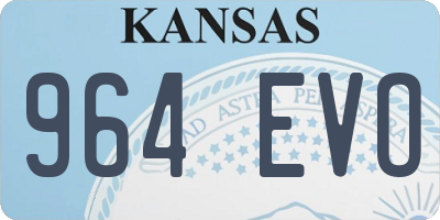 KS license plate 964EVO