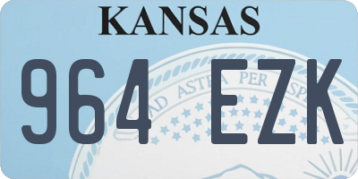 KS license plate 964EZK