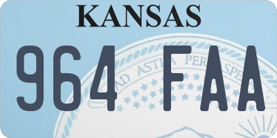 KS license plate 964FAA
