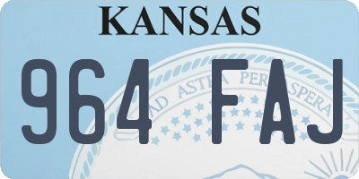 KS license plate 964FAJ