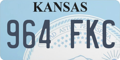 KS license plate 964FKC