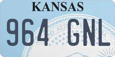 KS license plate 964GNL