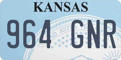 KS license plate 964GNR