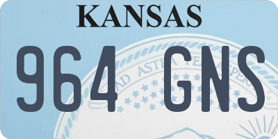 KS license plate 964GNS