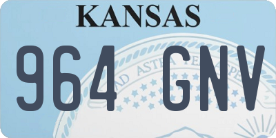 KS license plate 964GNV
