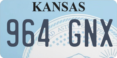 KS license plate 964GNX