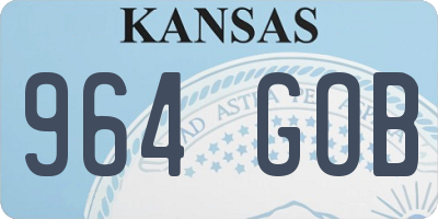 KS license plate 964GOB