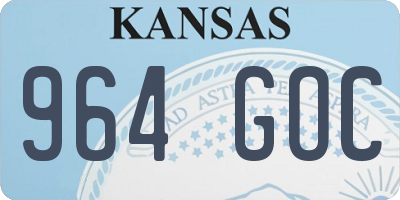 KS license plate 964GOC