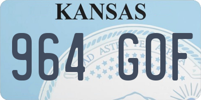 KS license plate 964GOF
