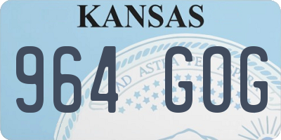 KS license plate 964GOG
