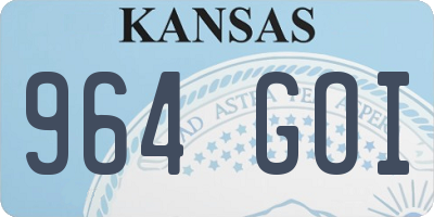 KS license plate 964GOI