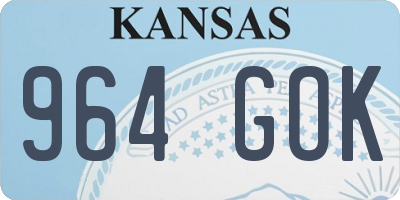 KS license plate 964GOK