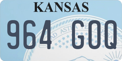 KS license plate 964GOQ