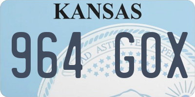KS license plate 964GOX
