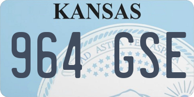 KS license plate 964GSE