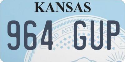 KS license plate 964GUP