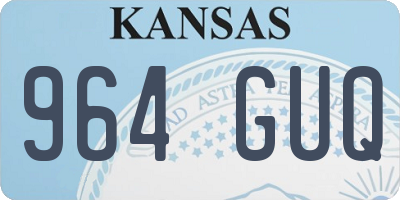 KS license plate 964GUQ