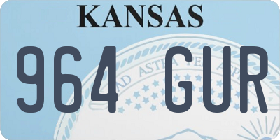 KS license plate 964GUR