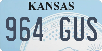 KS license plate 964GUS