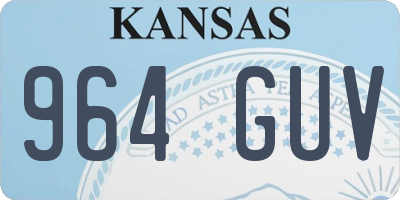 KS license plate 964GUV