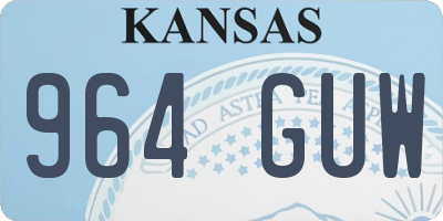 KS license plate 964GUW