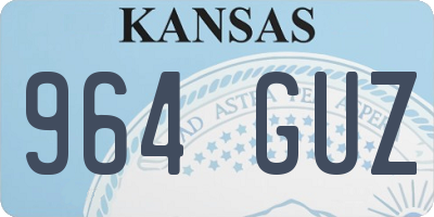 KS license plate 964GUZ