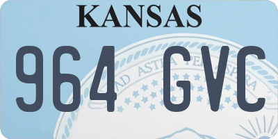 KS license plate 964GVC
