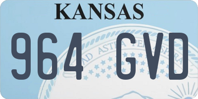 KS license plate 964GVD