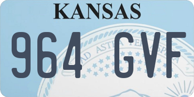 KS license plate 964GVF