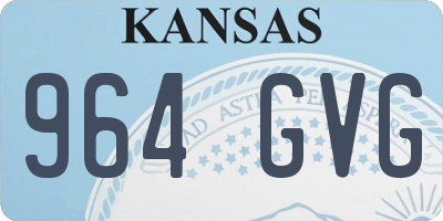KS license plate 964GVG