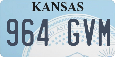 KS license plate 964GVM